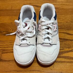 New Balance White and Pink Athletic Shoes